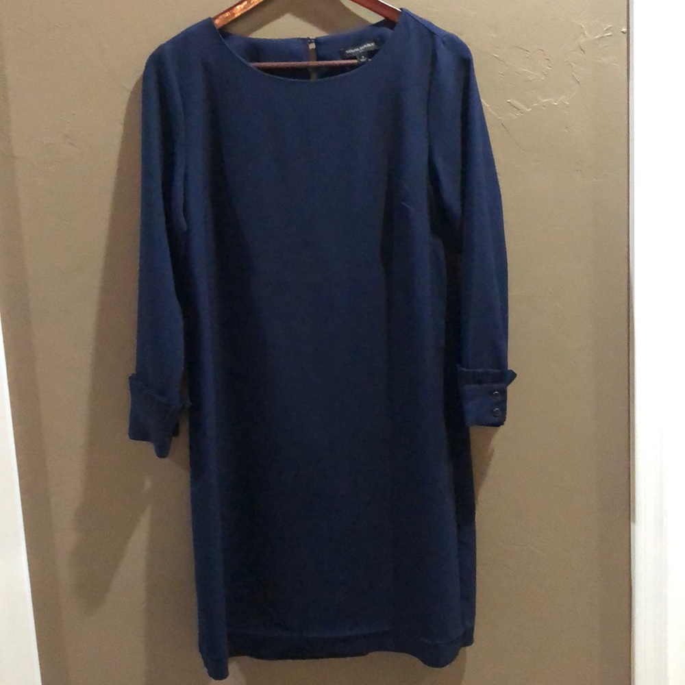 Blue Banana Republic long sleeve shift dress